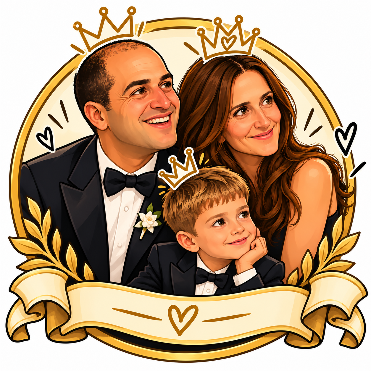 Antonio, Natascia e Alessandro: il nostro logo illustrato